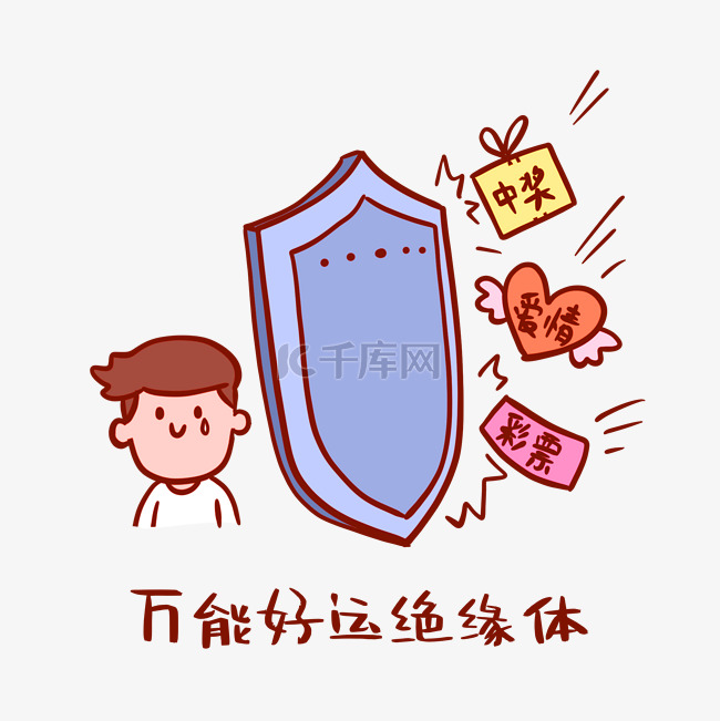 万能好运绝缘体搞笑表情包