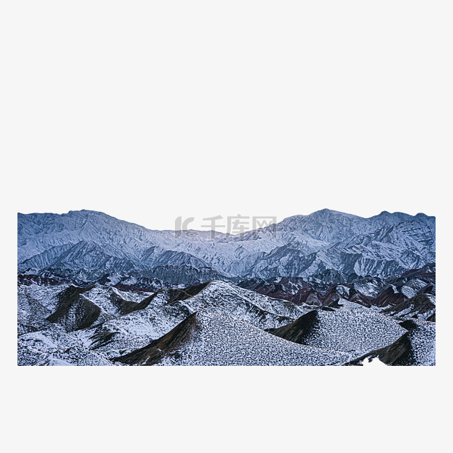 甘肃张掖冬季雪山