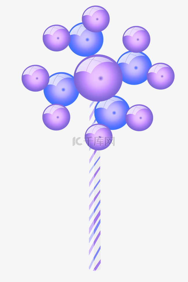 蓝紫色气球