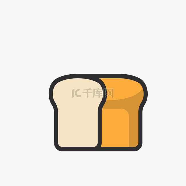 黄色的面包免抠图