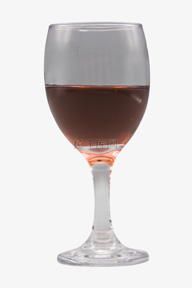 玻璃杯装红酒