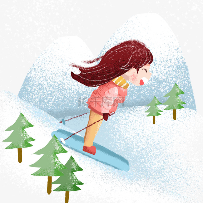 儿童节童年的回忆滑雪