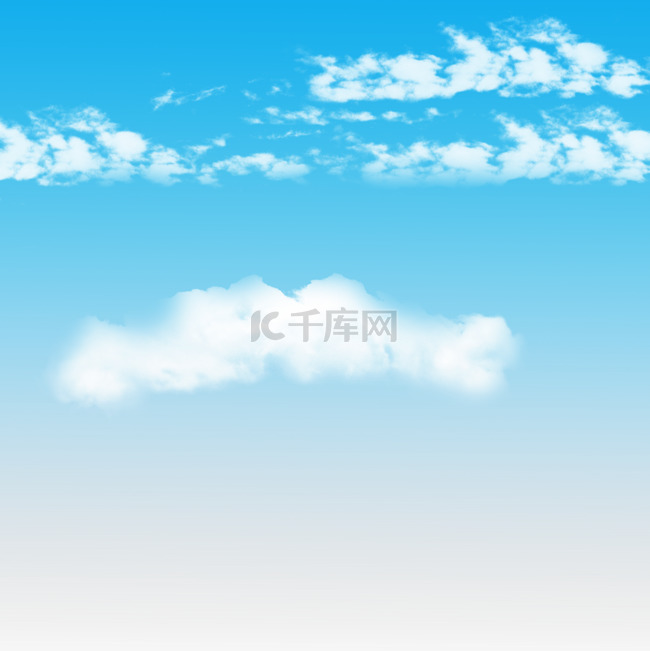 蓝天白云自然景观