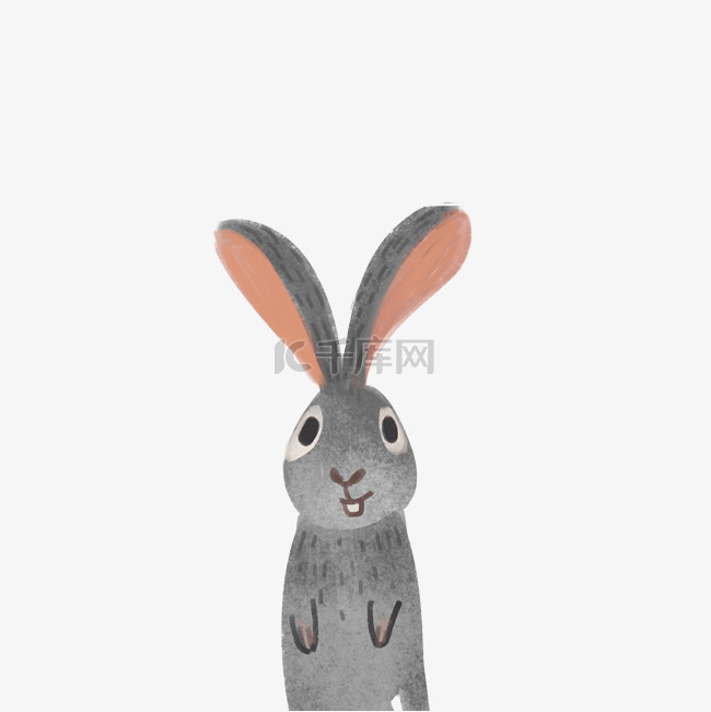 灰色的兔子免抠图