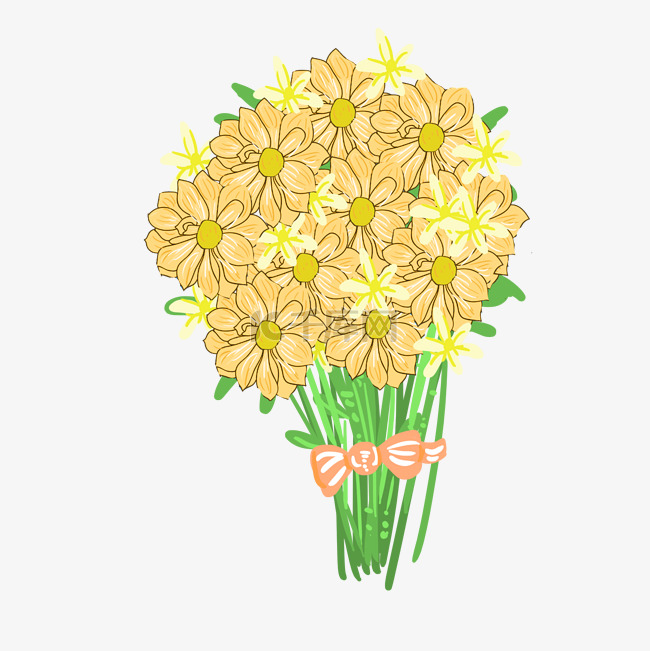 黄色小花手捧花