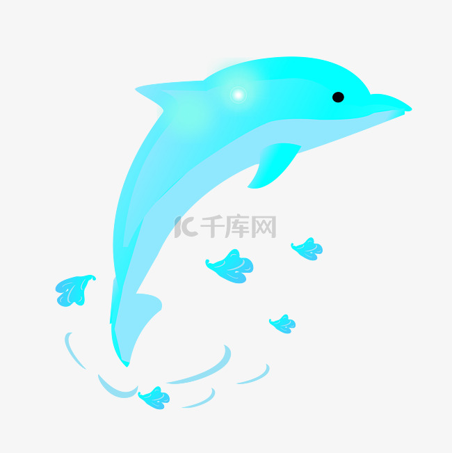 蓝色飞跃海豚