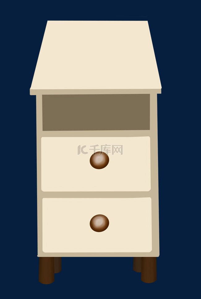 白色木质柜子插图