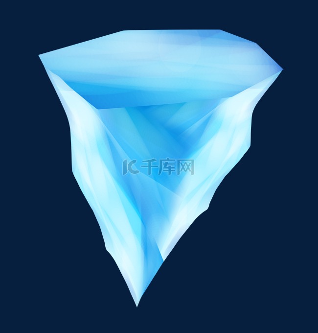三角形蓝色冰块