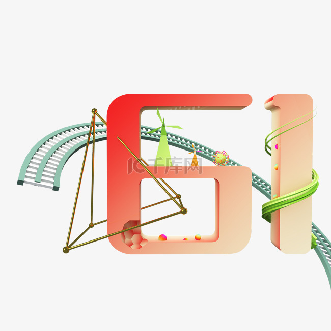 C4D六一儿童节电商海报立体装饰