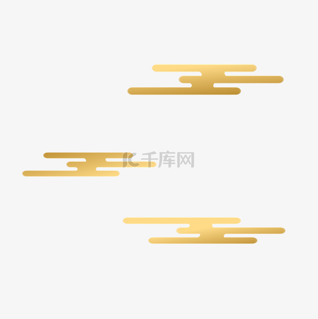 金色矢量中国风云纹