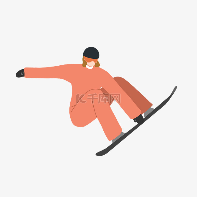 冬奥会滑雪运动人物