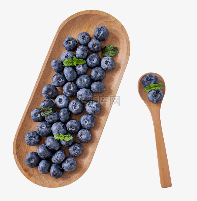 蓝莓水果木勺
