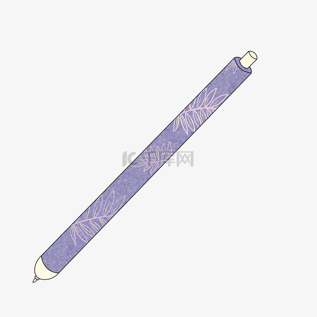 一支紫色圆珠笔插图