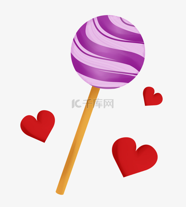紫色棒棒糖图案
