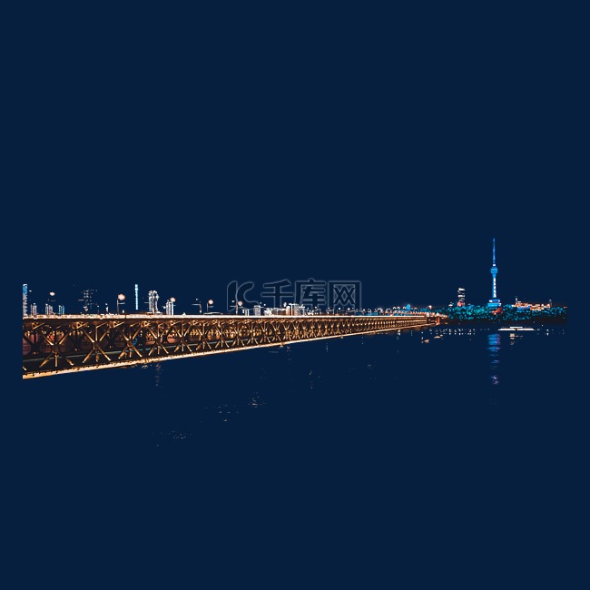 夜景下的大桥