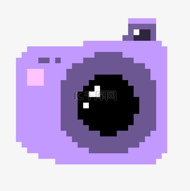 紫色相机像素画