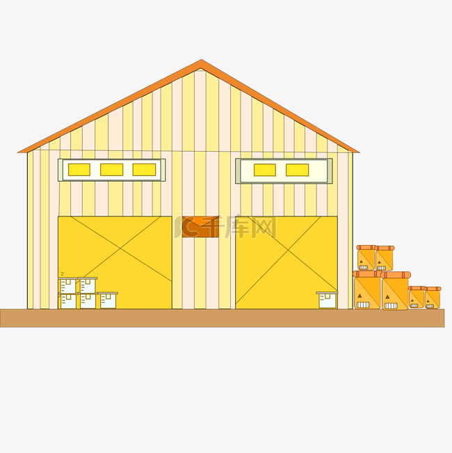 黄色仓库建筑