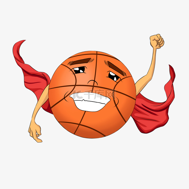 篮球球类卡通插画