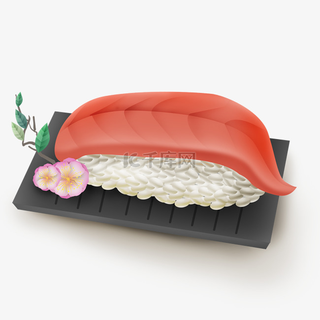 日本寿司和樱花