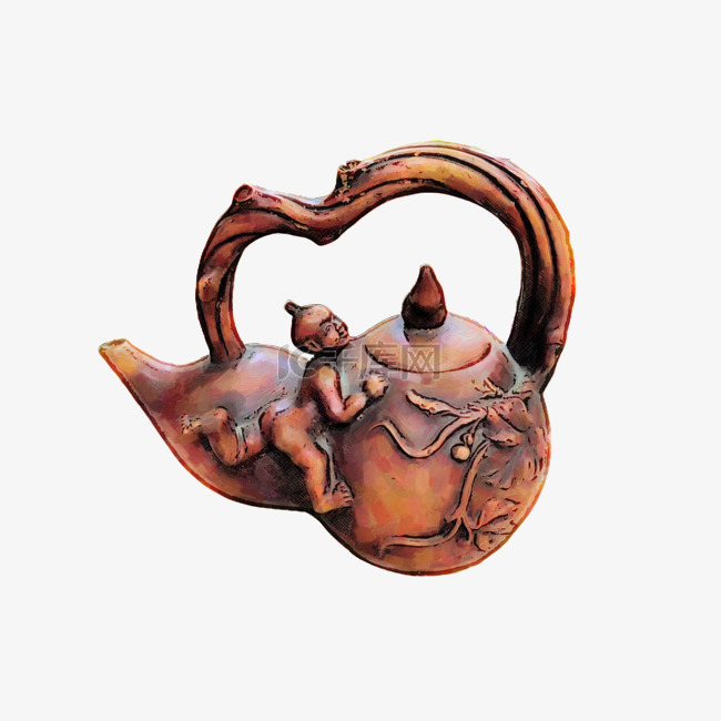 中国艺术的古老茶壶