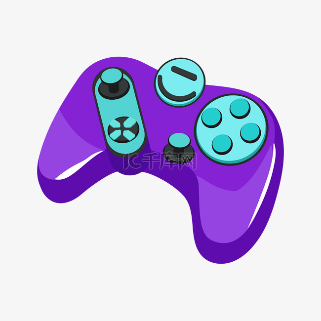 紫色手柄游戏机插图