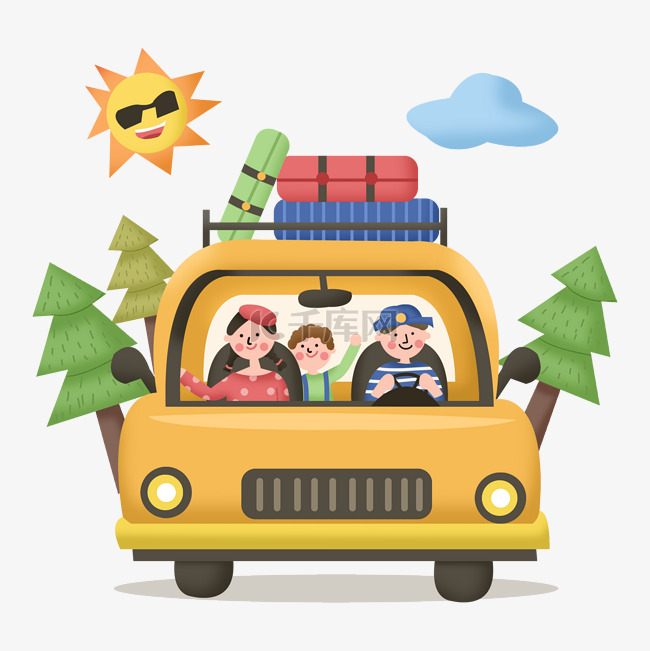全家人旅游出行游玩假期旅行