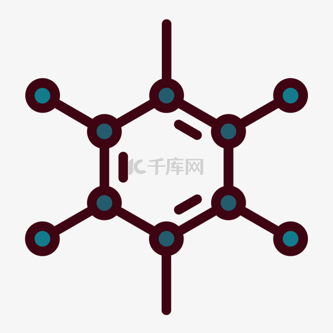 化学校园实验细胞分子图标