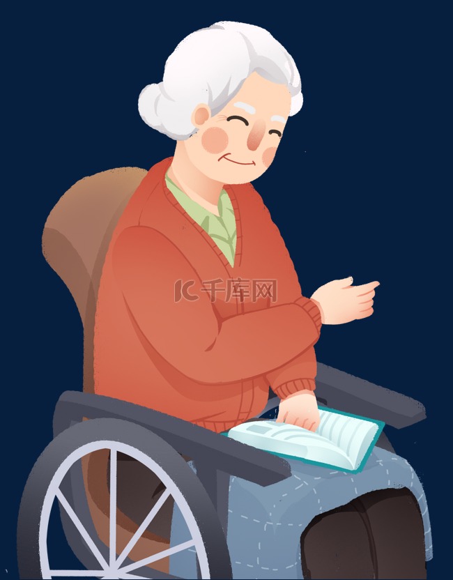 坐轮椅的老人