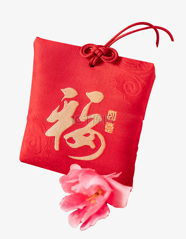 新年喜庆春节年货节福袋花朵