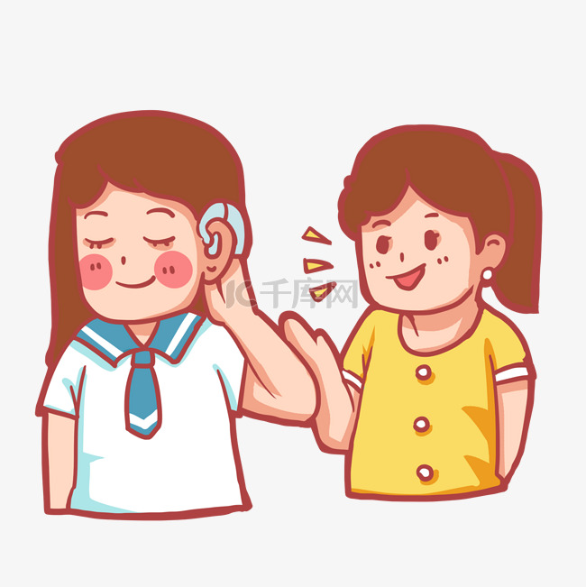 聋哑人戴上助听器听见
