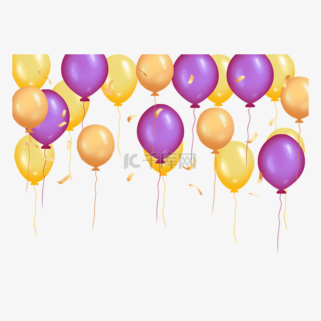 彩色气球庆祝欢乐