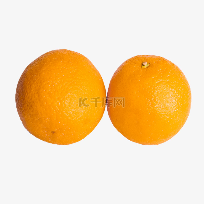 两个水果橙子