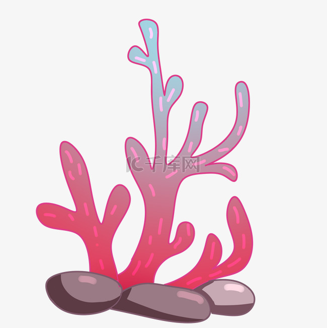 海底紫色珊瑚
