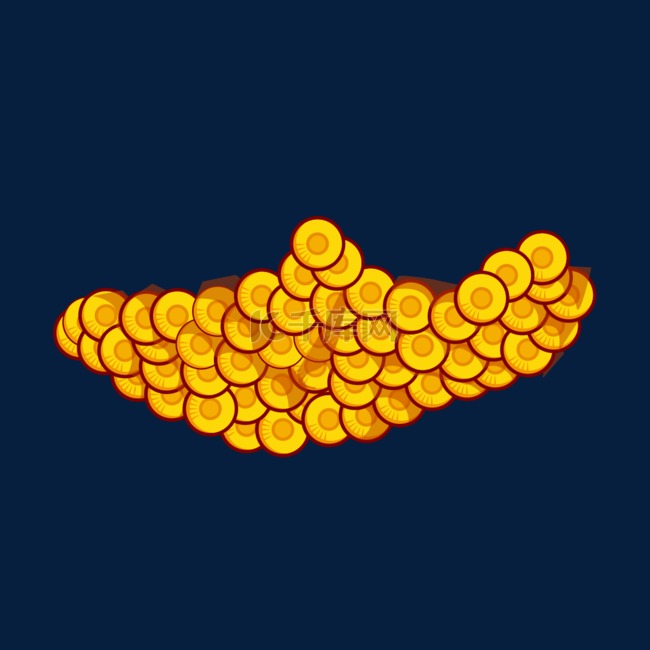 金色黄灿灿的金币