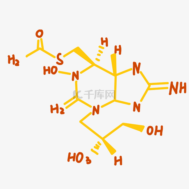 黄色卡通分子式