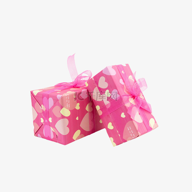 爱情情人节粉红色桃心礼物盒