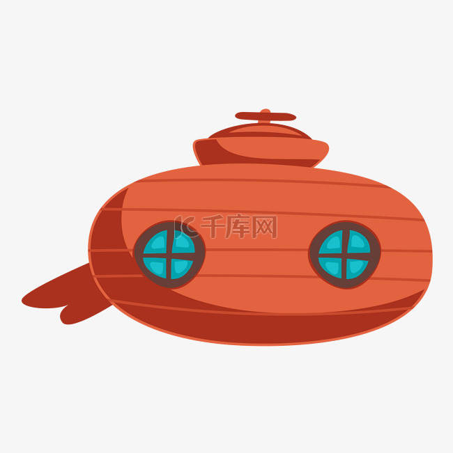 红色潜水艇