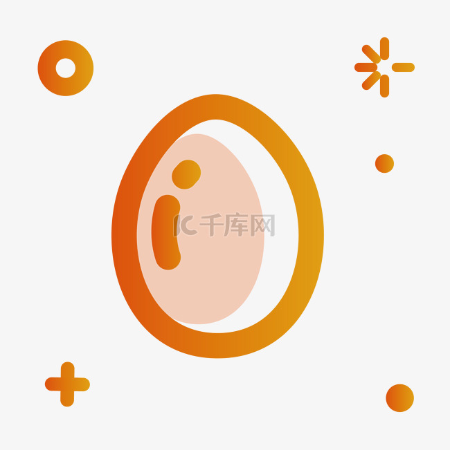 橙色可爱鸡蛋通用图标