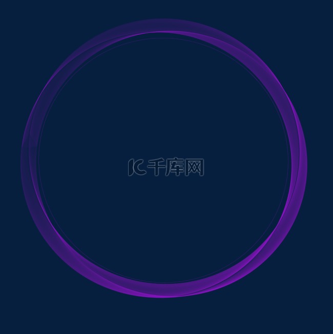 紫色光效电商圆形边框