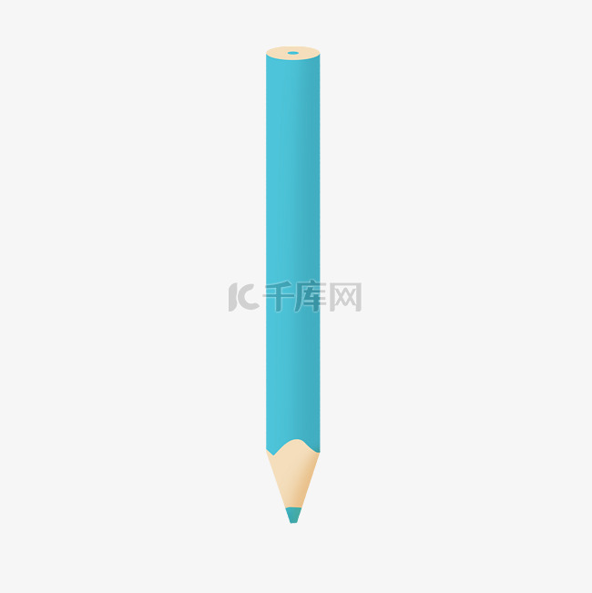 一支彩色的铅笔蓝色