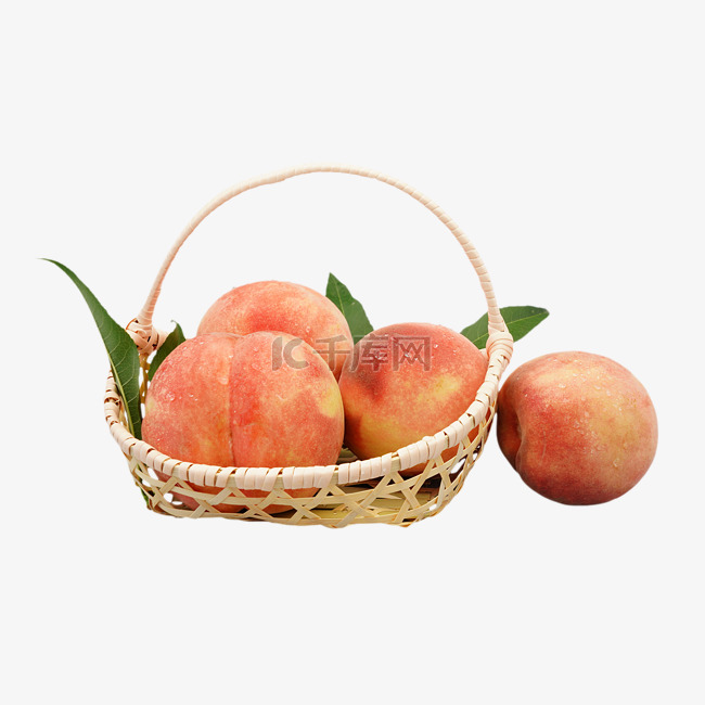 一个水果桃篮