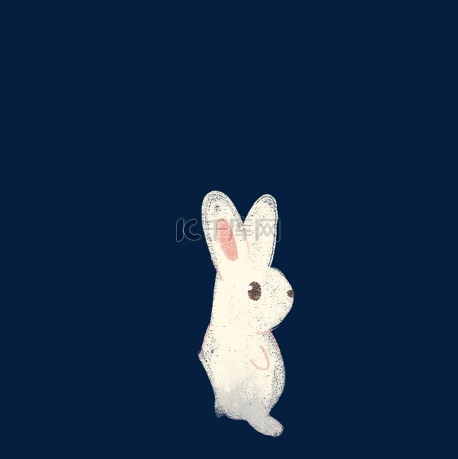 白色的兔子免抠图