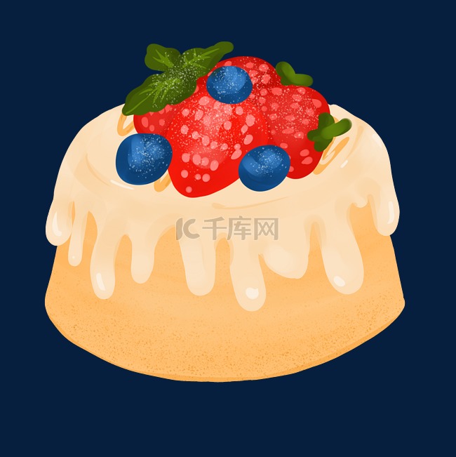 草莓蛋糕甜品插图