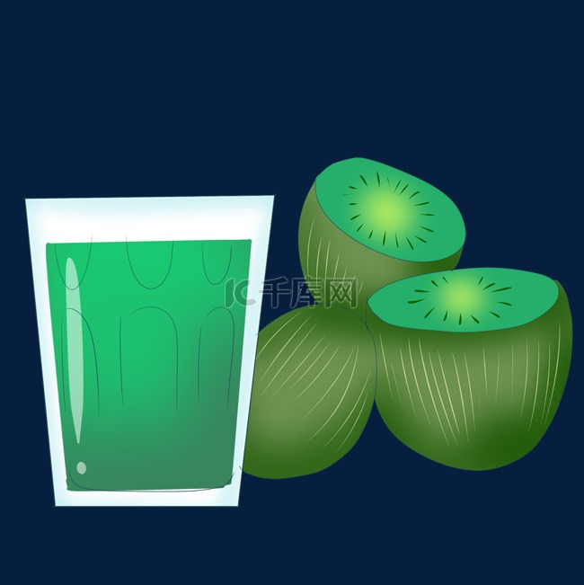 绿色奇异果果汁插图
