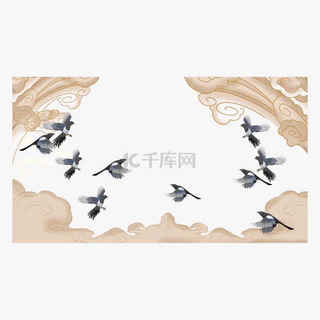 中国风神话喜鹊