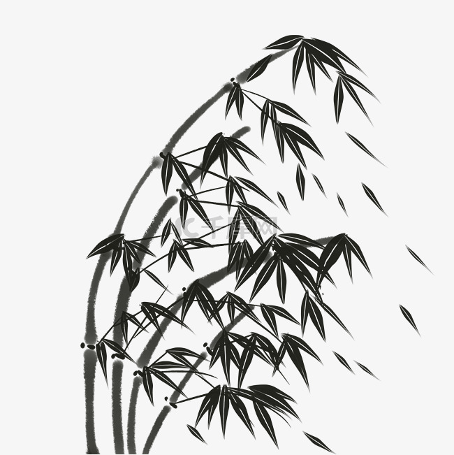 竹子中国画