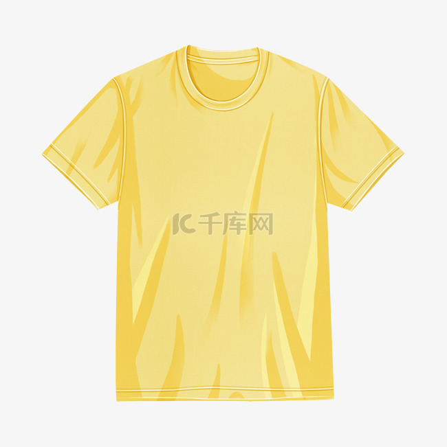 暖黄色短袖T恤