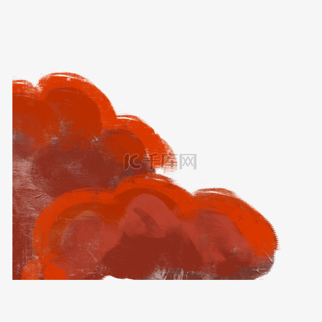 天空红色橙色云彩