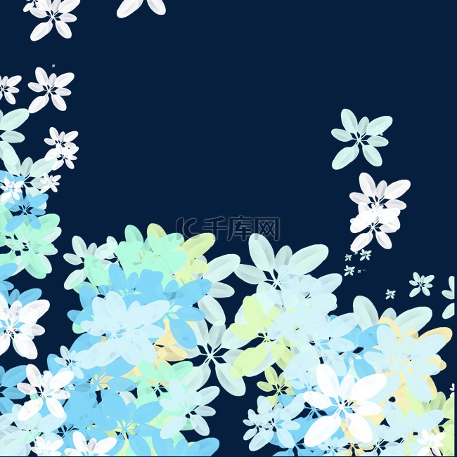 蓝色的花朵画面背景