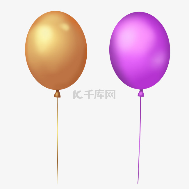 金色气球素材元素